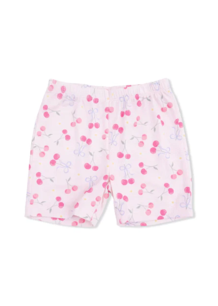 2-Piece Pajama Shorts Set - Sweet Bow Cherries - Image 3