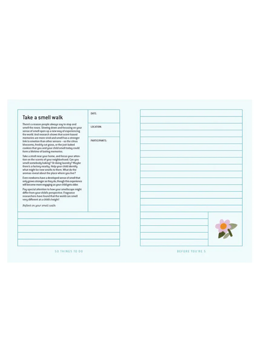 50 Things To Do Before You're 5 Journal - Image 2