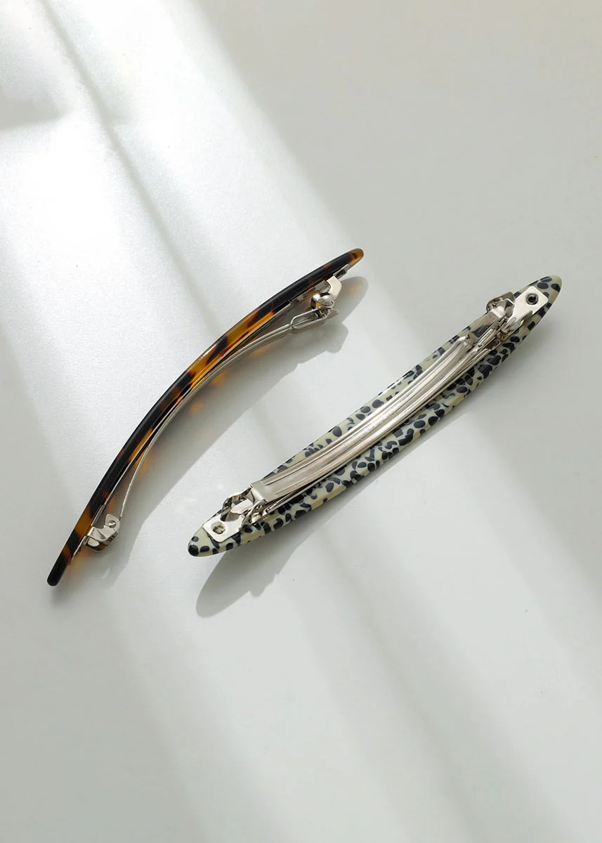 Aimee Core Oblong Oval French Barrette Hair Clip - Image 6