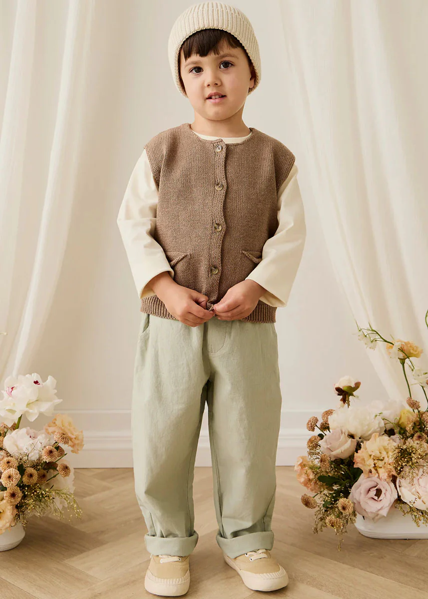 Ali Linen Pant - Lichen - Image 5