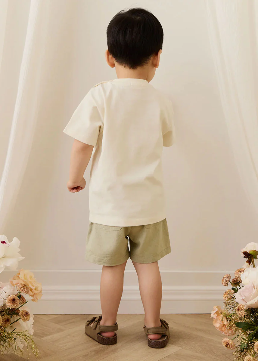 Ali Linen Short - Lichen - Image 3