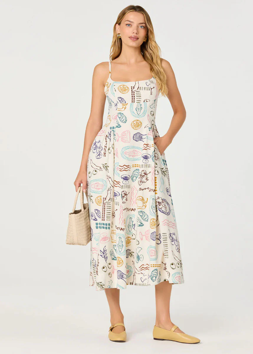 Ansley Dress - Off-White Picnic - Image 5