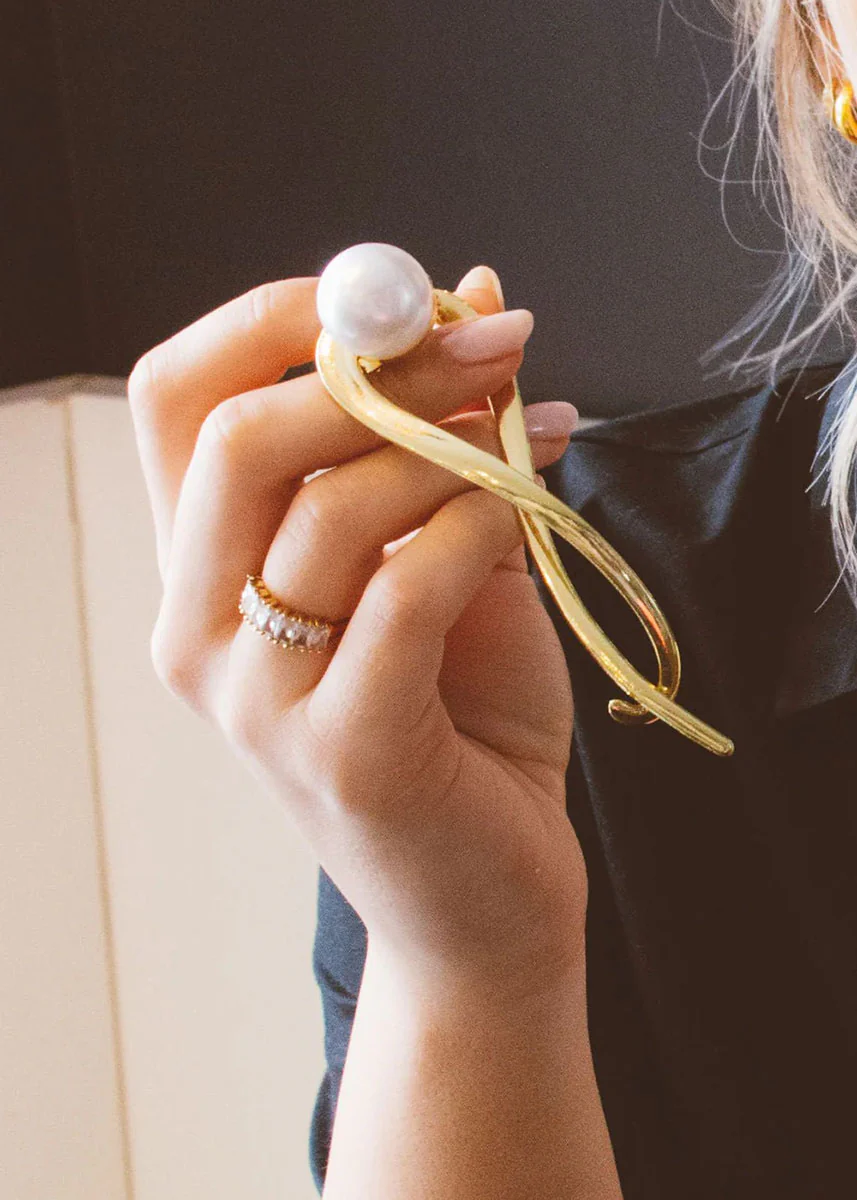 Antoinette French Hair Pin - Gold - Image 3