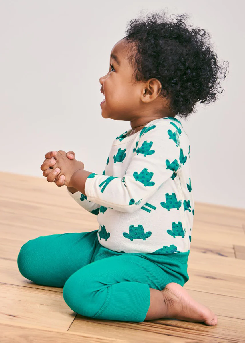 Baby Layette Wiggle Pants - Ultra Green - Image 2