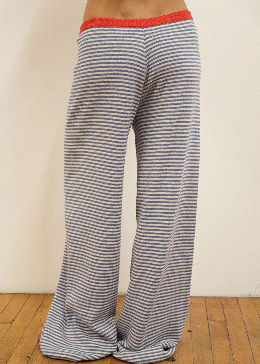 Bea Striped Wide Leg Pant - Marine - Image 5