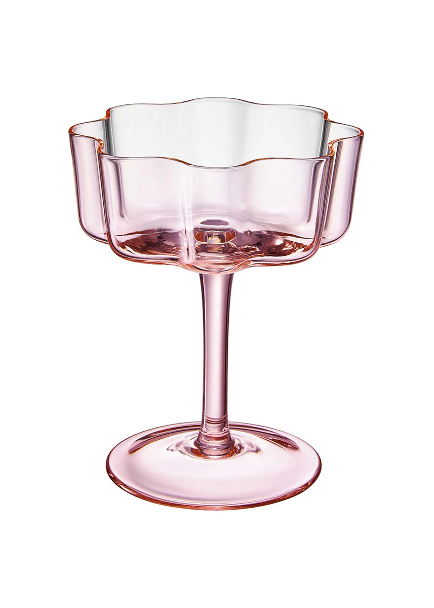 Bright Flower Wave Coupe Cocktail Glass - Image 7