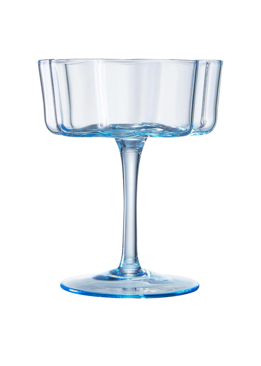 Bright Flower Wave Coupe Cocktail Glass - Image 8