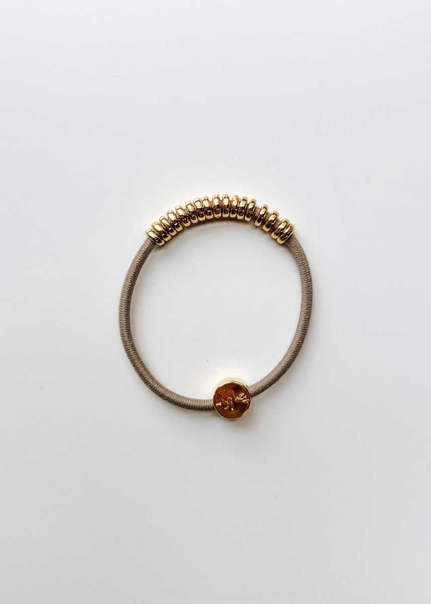 By Lilla Elastic Hairtie Bracelets - Gold Disc - Image 5