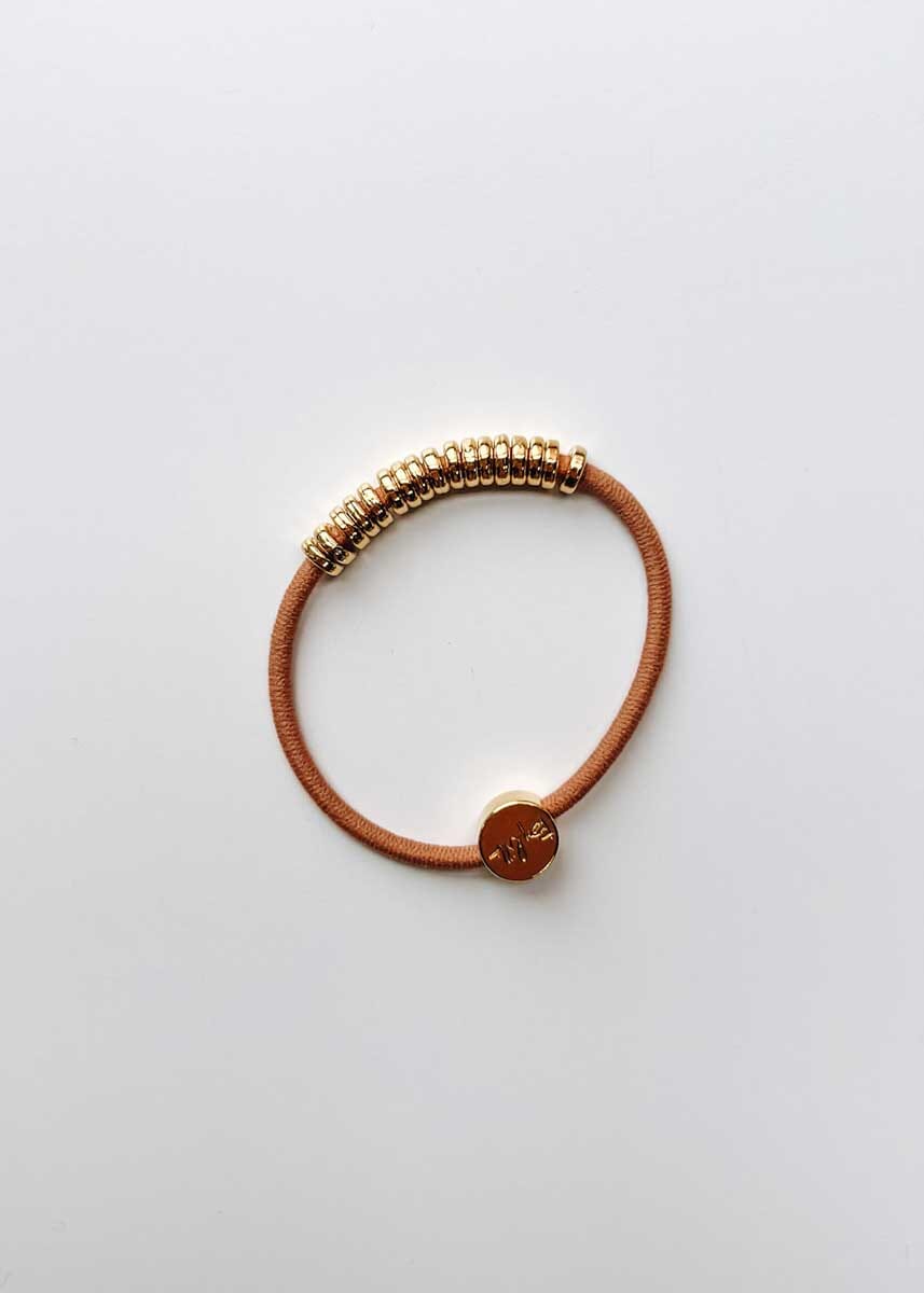 By Lilla Elastic Hairtie Bracelets - Gold Disc - Image 6