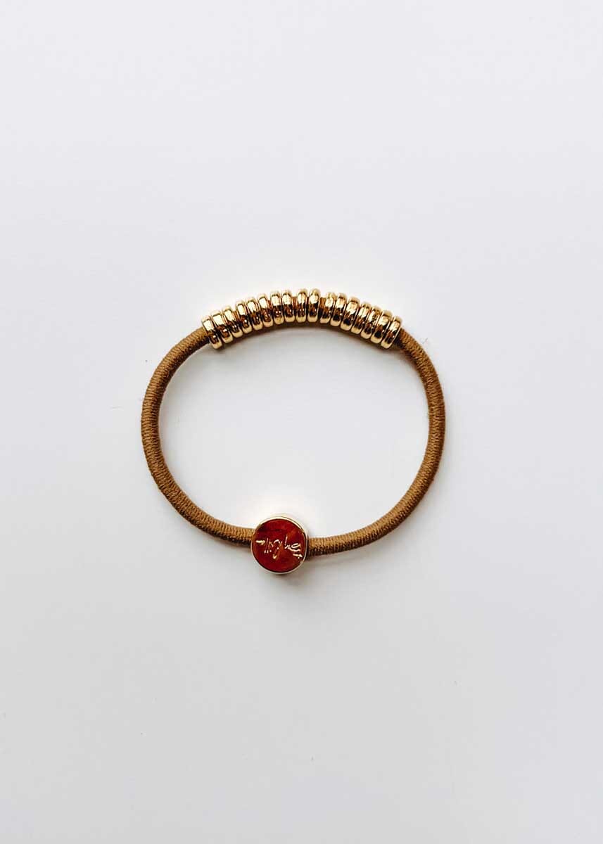 By Lilla Elastic Hairtie Bracelets - Gold Disc - Image 7