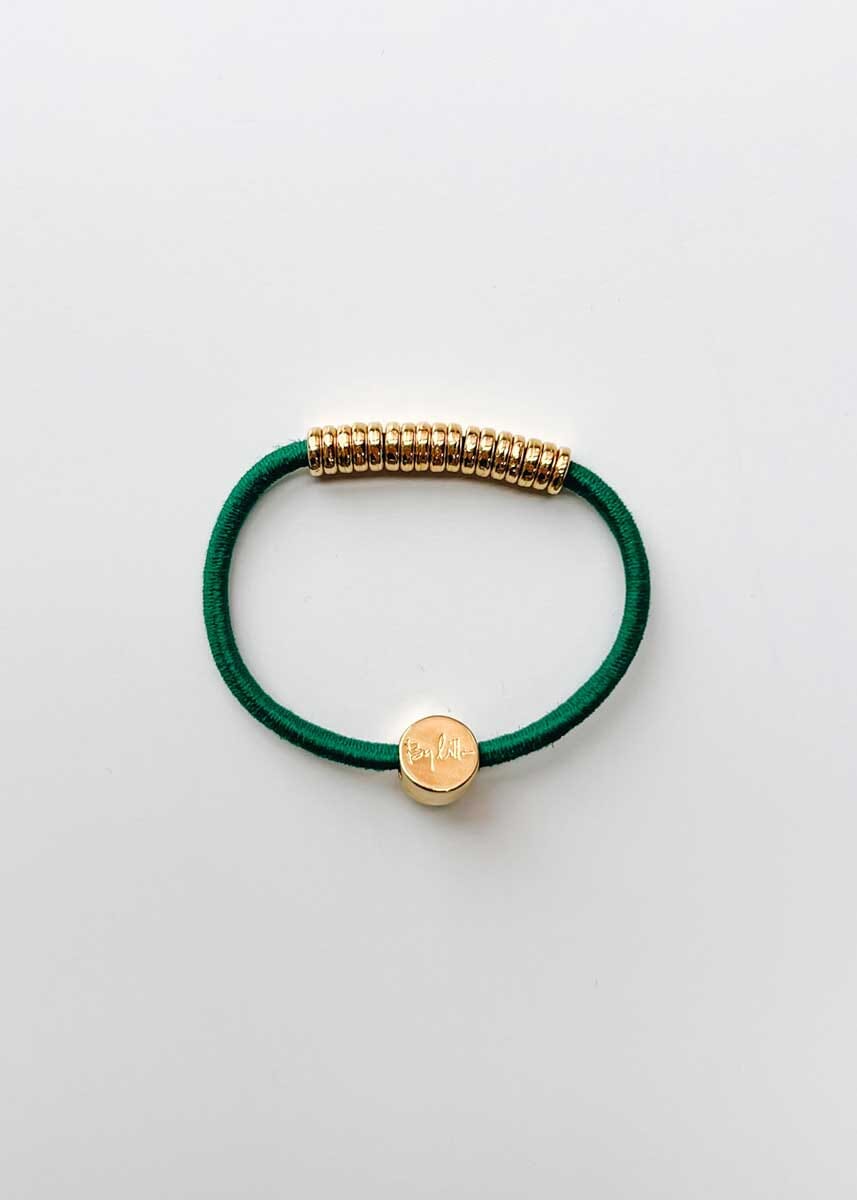 By Lilla Elastic Hairtie Bracelets - Gold Disc - Image 8