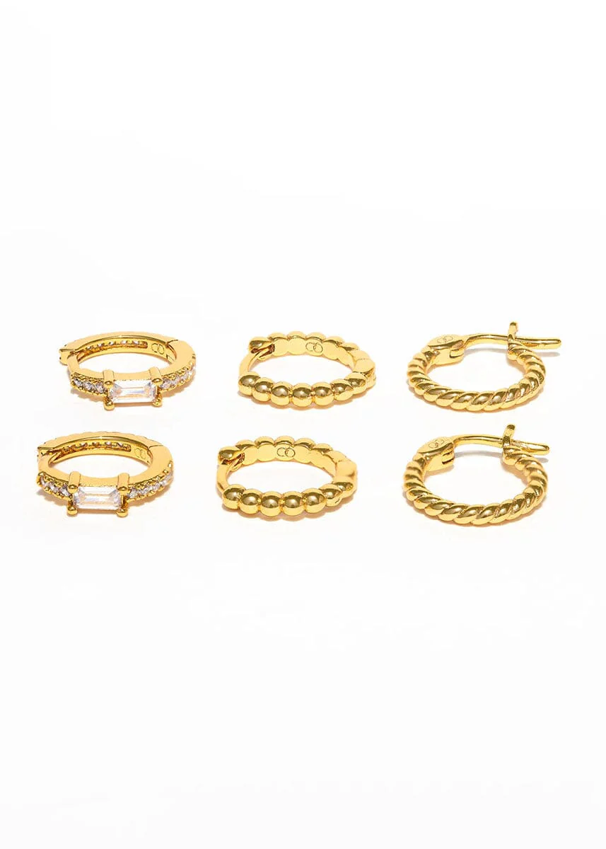 California Dreamin' Hoop Set - Gold - Image 2