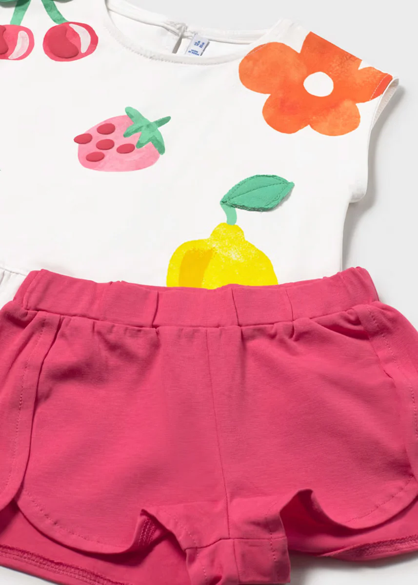 Cerise Fruity Shorts Set - Hibiscus - Image 3