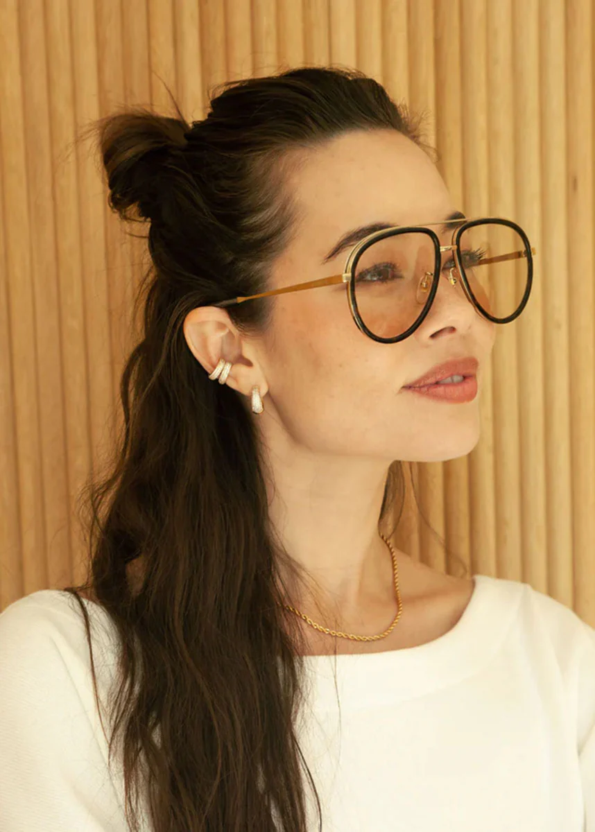 Chantel Pave Hoop Earrings - Image 2