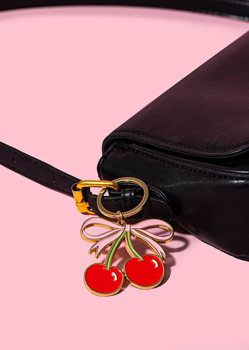 Cherries Enamel Keychain - Image 2