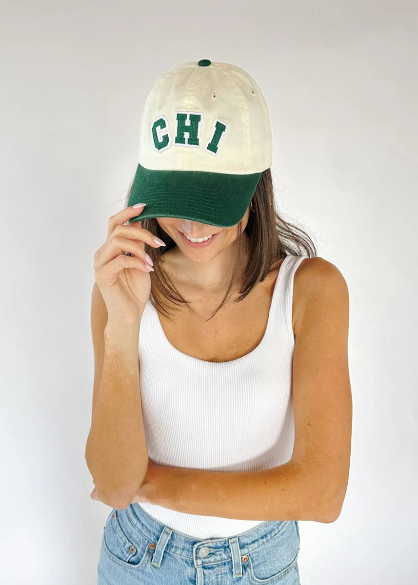 Chi 2-Tone Baseball Cap - Dark Green - Image 6