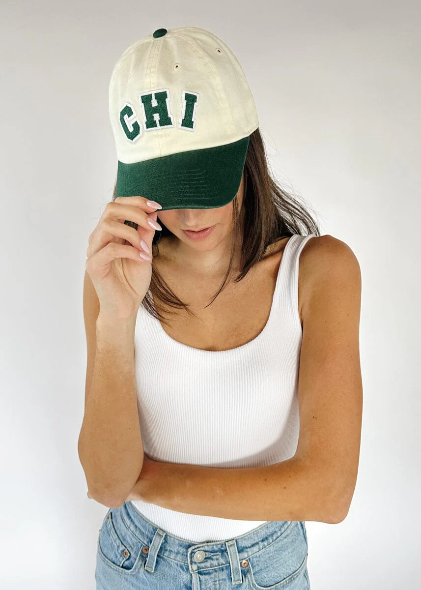 Chi 2-Tone Baseball Cap - Dark Green - Image 7