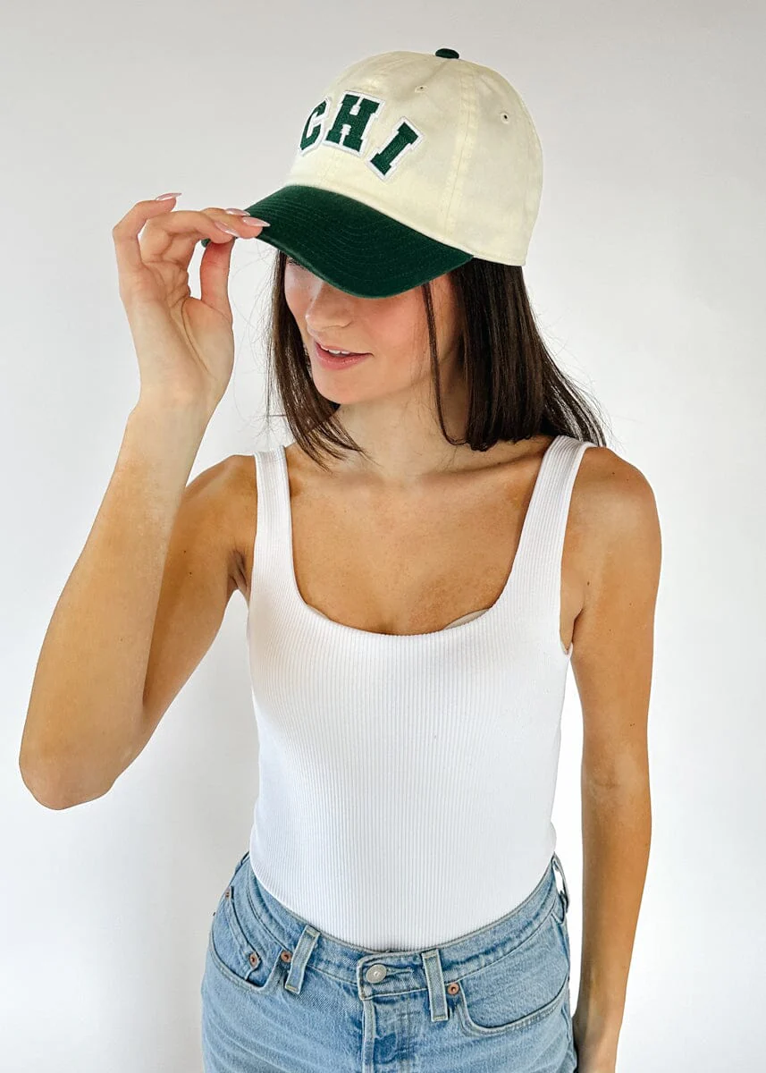 Chi 2-Tone Baseball Cap - Dark Green - Image 8