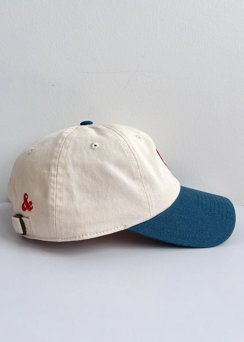 Chi Heart Icon Hat - Ivory & Breaker Blue - Image 5