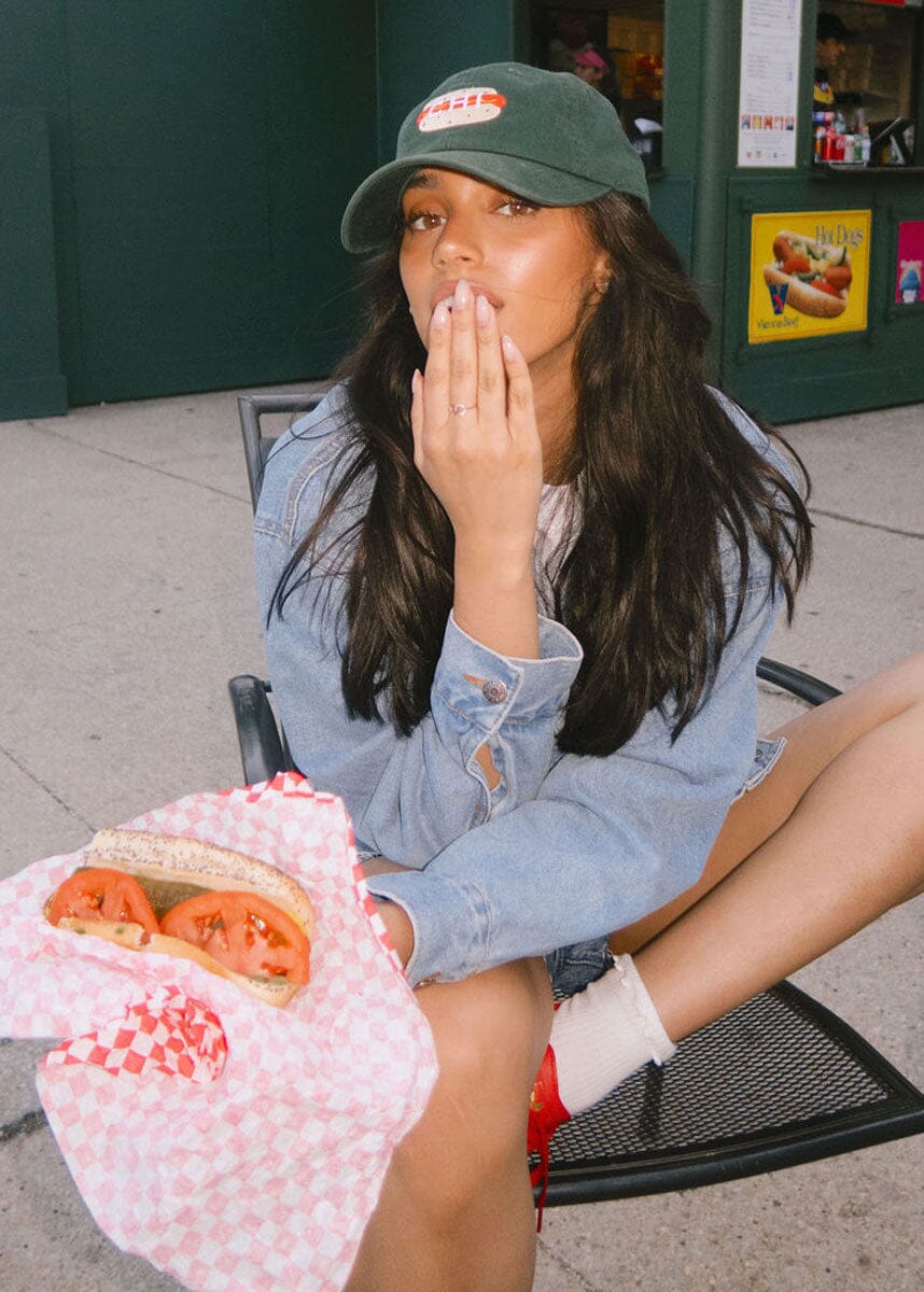 Chi Hot Dog Icon Hat - Dark Green - Image 2