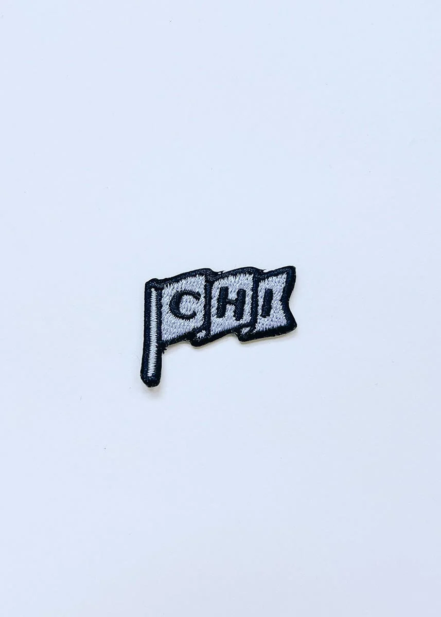 Chi Pennant Patch - Black & White - Image 2