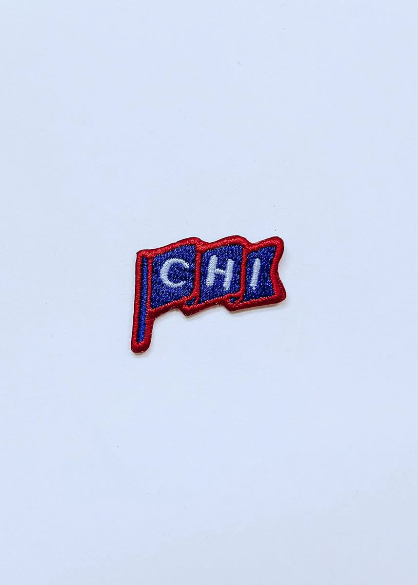 Chi Pennant Patch - Blue & Red - Image 3