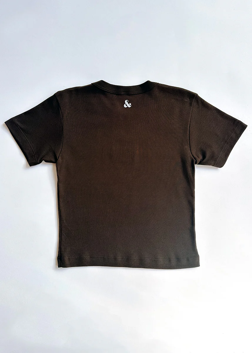 Chi Script Baby Tee - Chocolate - Image 8