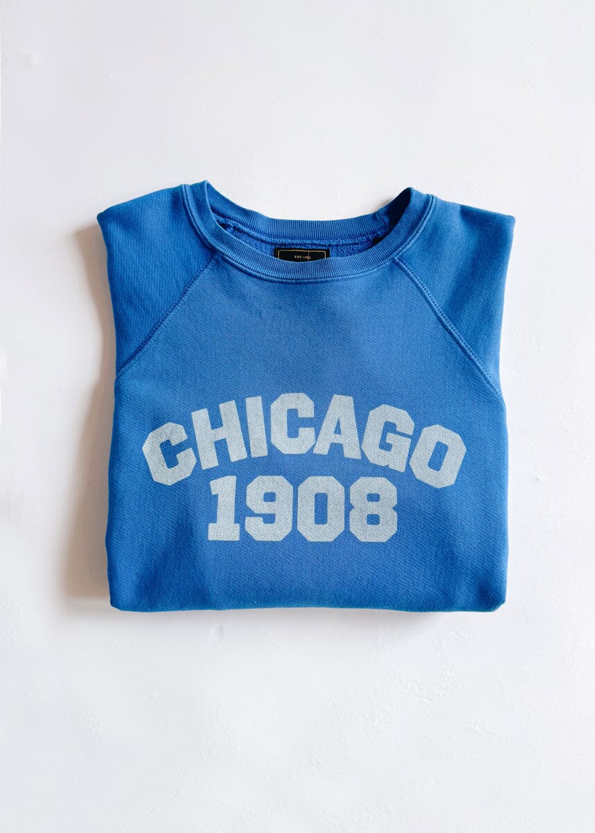 Chicago 1908 Classic Crew Sweatshirt - Vintage Royal Blue - Image 6