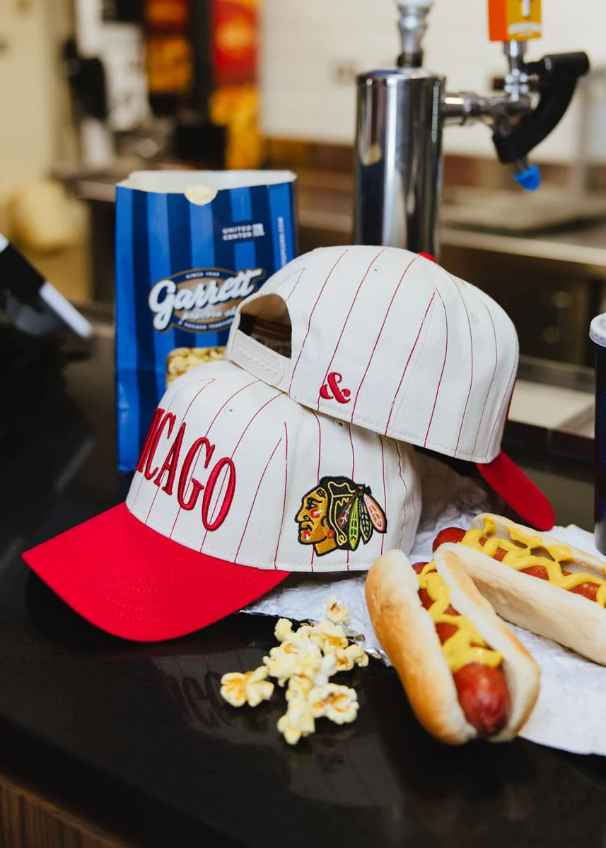 Chicago Blackhawks Puff Pinstripe Baseball Cap - Image 6