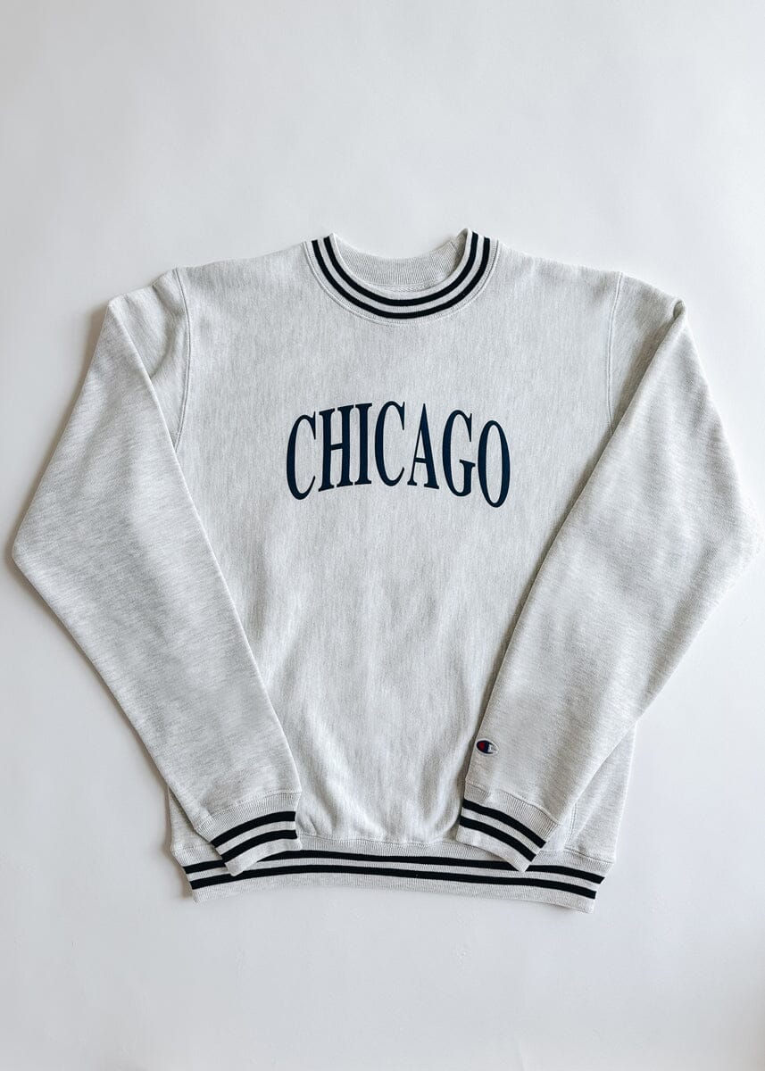 Chicago Champion Striped Rib Crewneck - Navy - Image 6