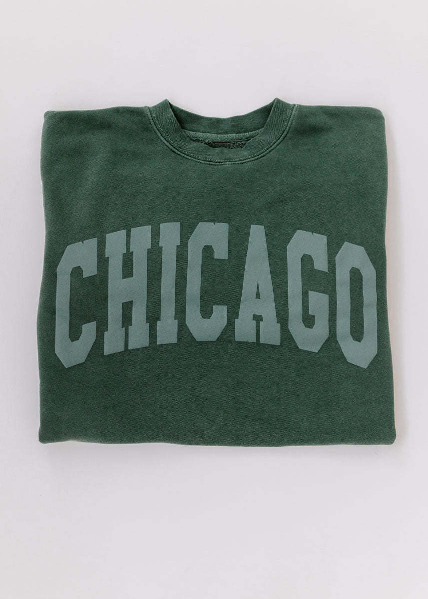 Chicago Collegiate Puff Sweatshirt - Alpine - Image 2