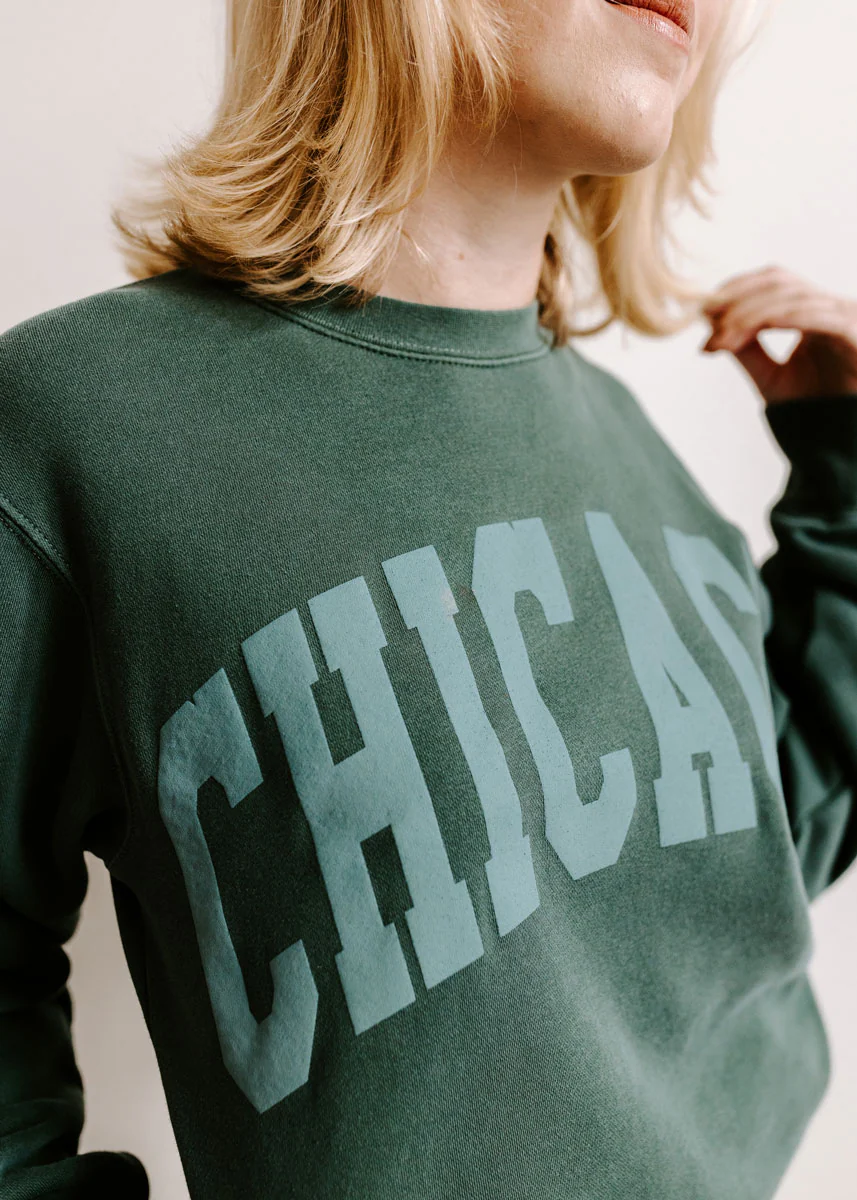 Chicago Collegiate Puff Sweatshirt - Alpine - Image 4