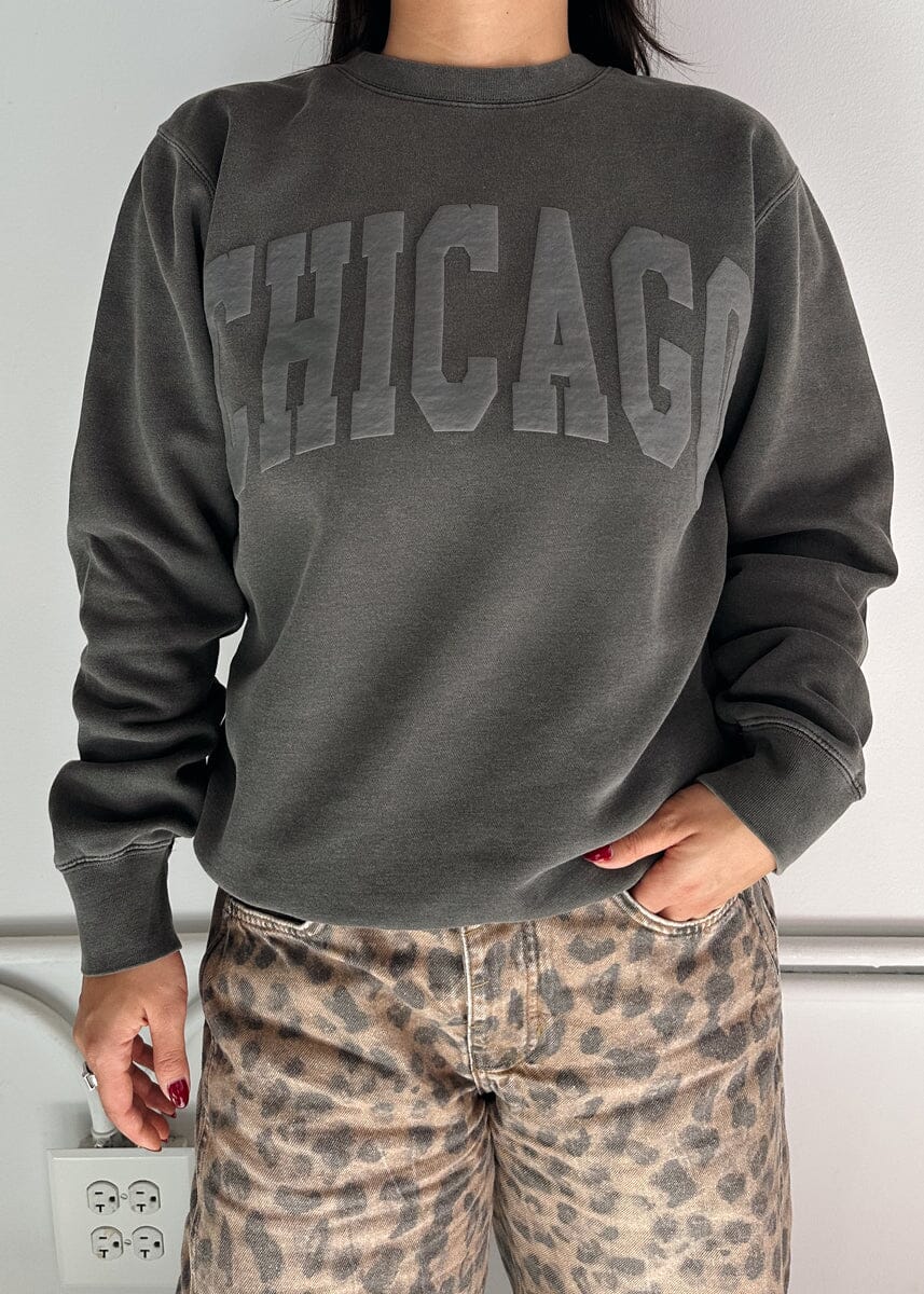 Chicago Collegiate Puff Sweatshirt - Black - Image 3