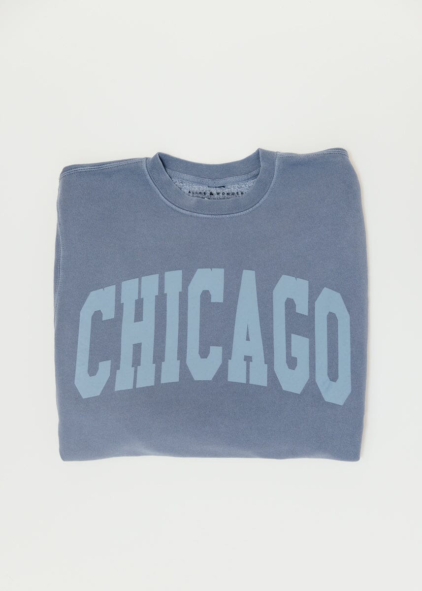 Chicago Collegiate Puff Sweatshirt - Slate Blue - Image 6