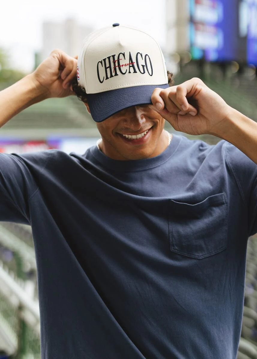 Chicago Cubs Forever Two-Tone Puff Hat - Navy - Image 2