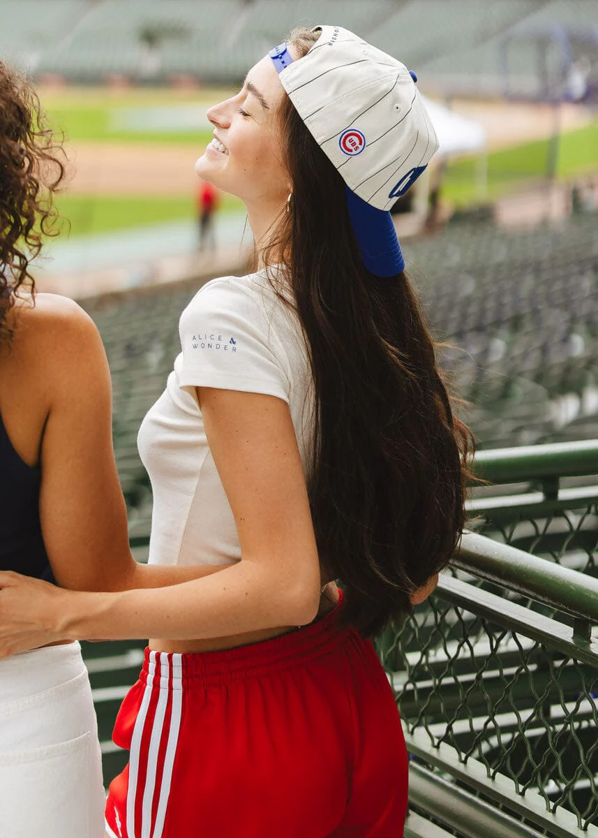Chicago Cubs Pinstripe Puff Hat - Royal - Image 4