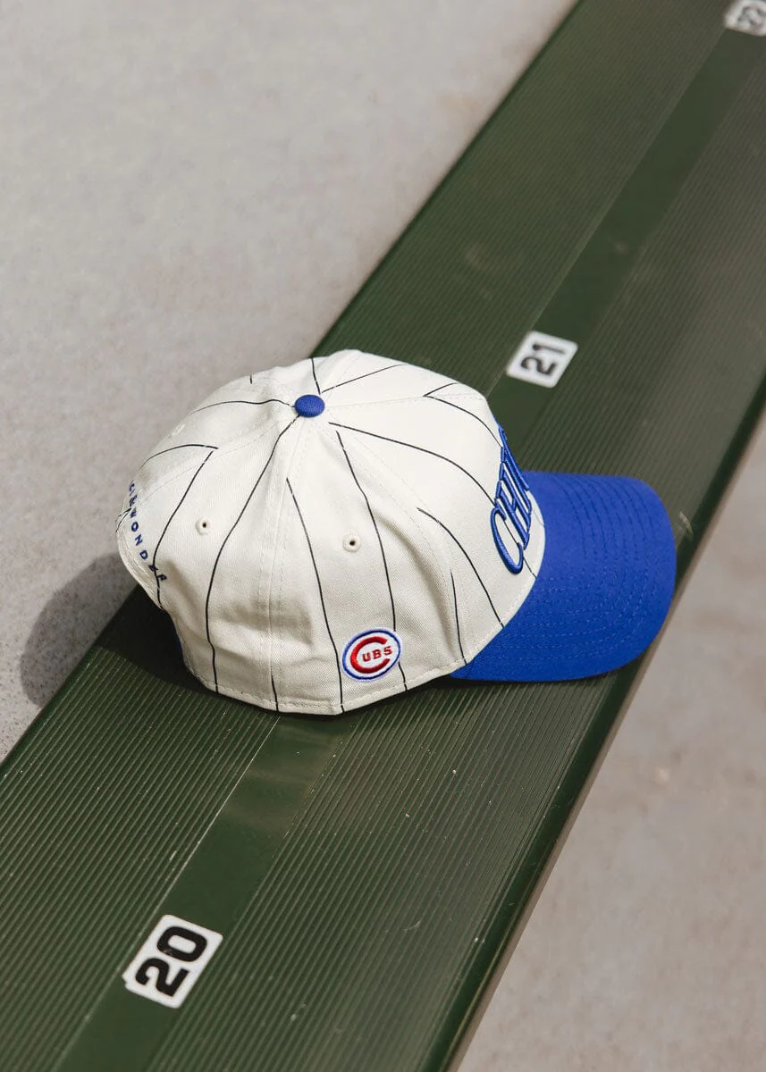 Chicago Cubs Pinstripe Puff Hat - Royal - Image 6