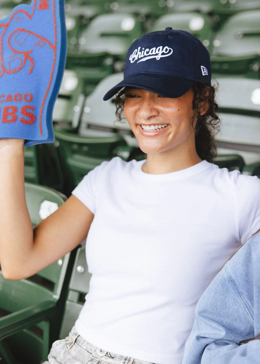 Chicago Cubs Vintage Logo Dad Hat - Navy - Image 7