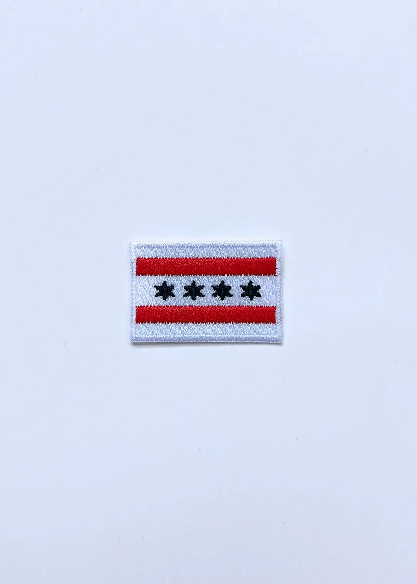 Chicago Flag Patch - Black & Red - Image 4