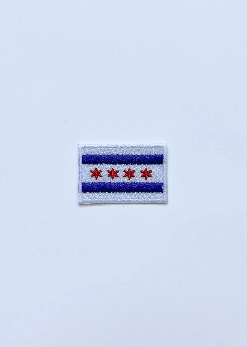 Chicago Flag Patch - Blue & Red - Image 4