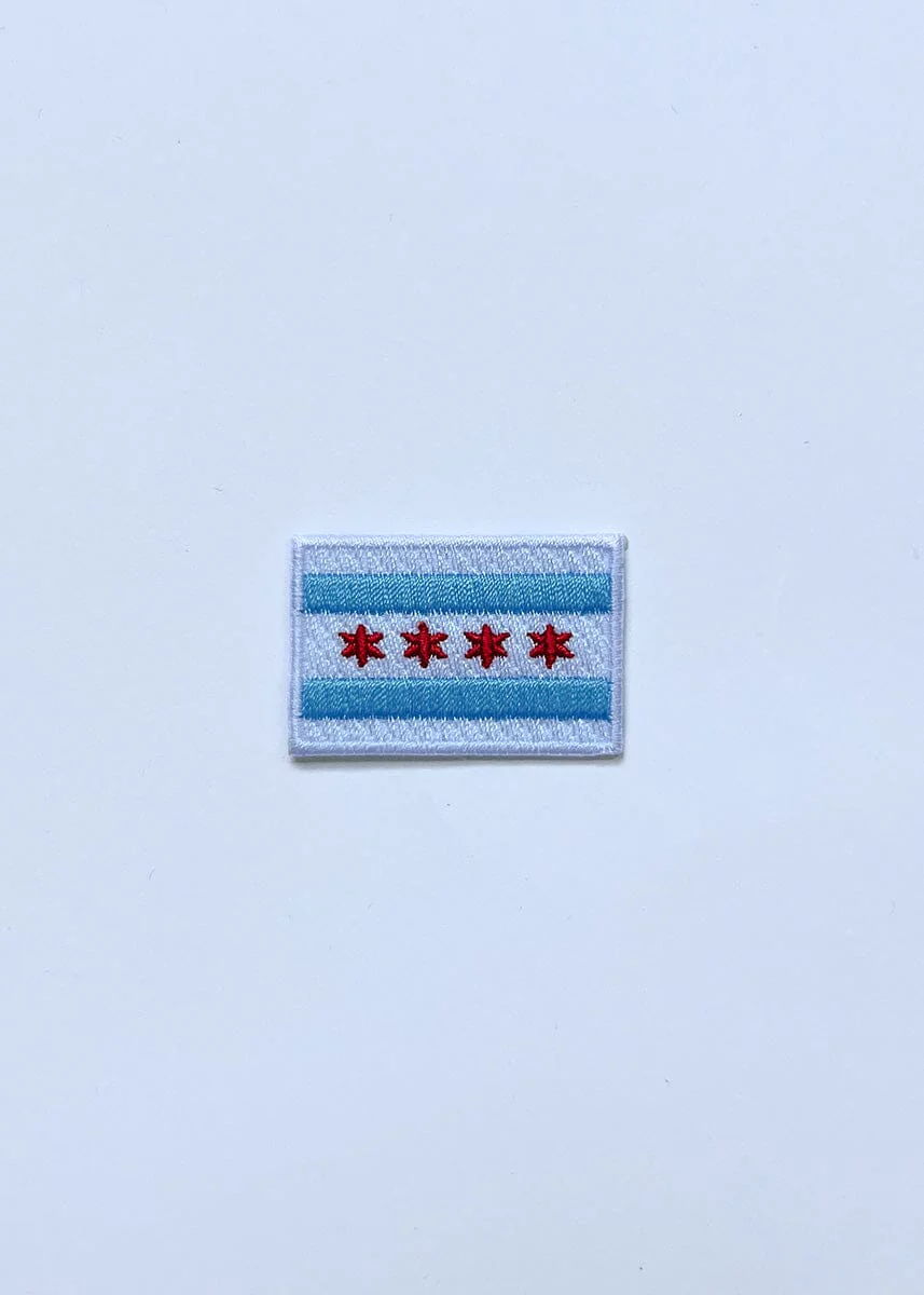 Chicago Flag Patch - Light Blue & Red - Image 4