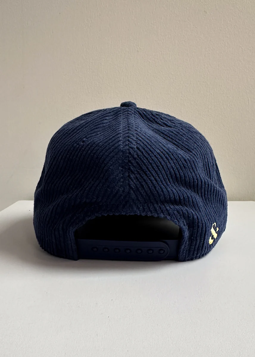 Chicago Forever Wide Whale Cord Hat - Navy & Butter - Image 6