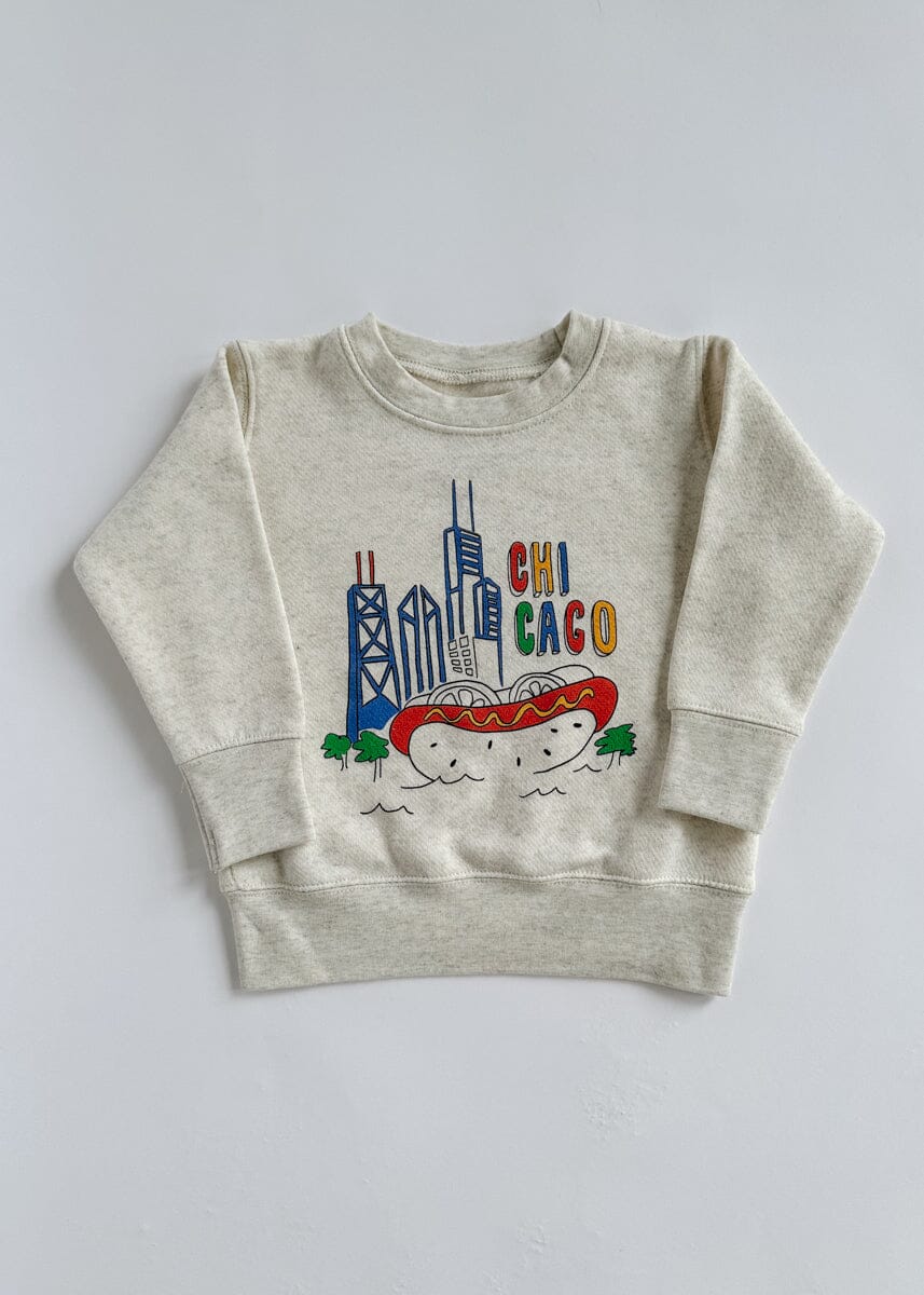 Chicago Fun Toddler Sweatshirt - Heather Natural - Image 3