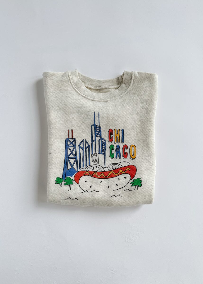 Chicago Fun Toddler Sweatshirt - Heather Natural - Image 4