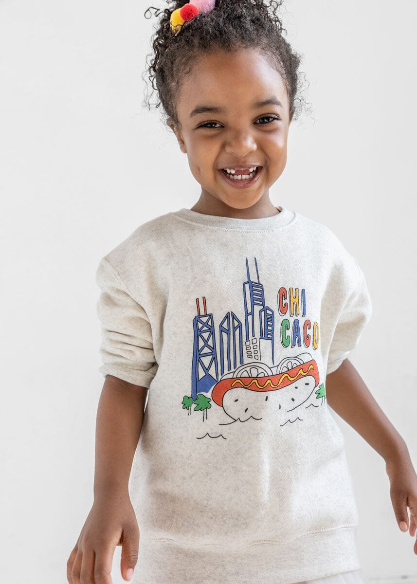 Chicago Fun Toddler Sweatshirt - Heather Natural - Image 7