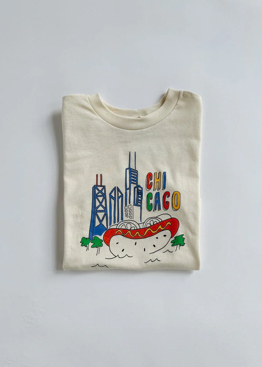 Chicago Fun Toddler Tee - Natural - Image 4