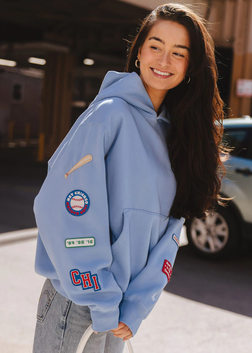Chicago Game Day Patch Hoodie - Blue - Image 3
