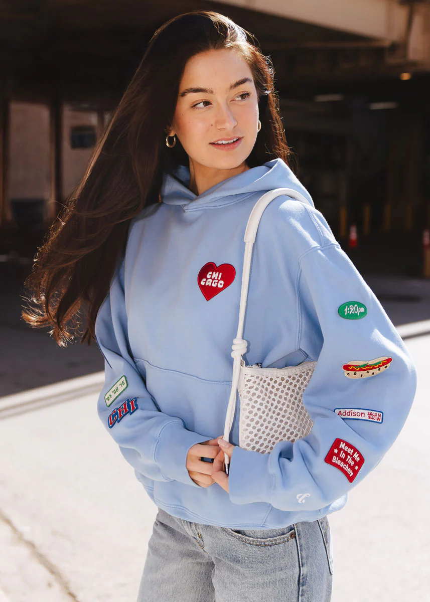 Chicago Game Day Patch Hoodie - Blue - Image 5