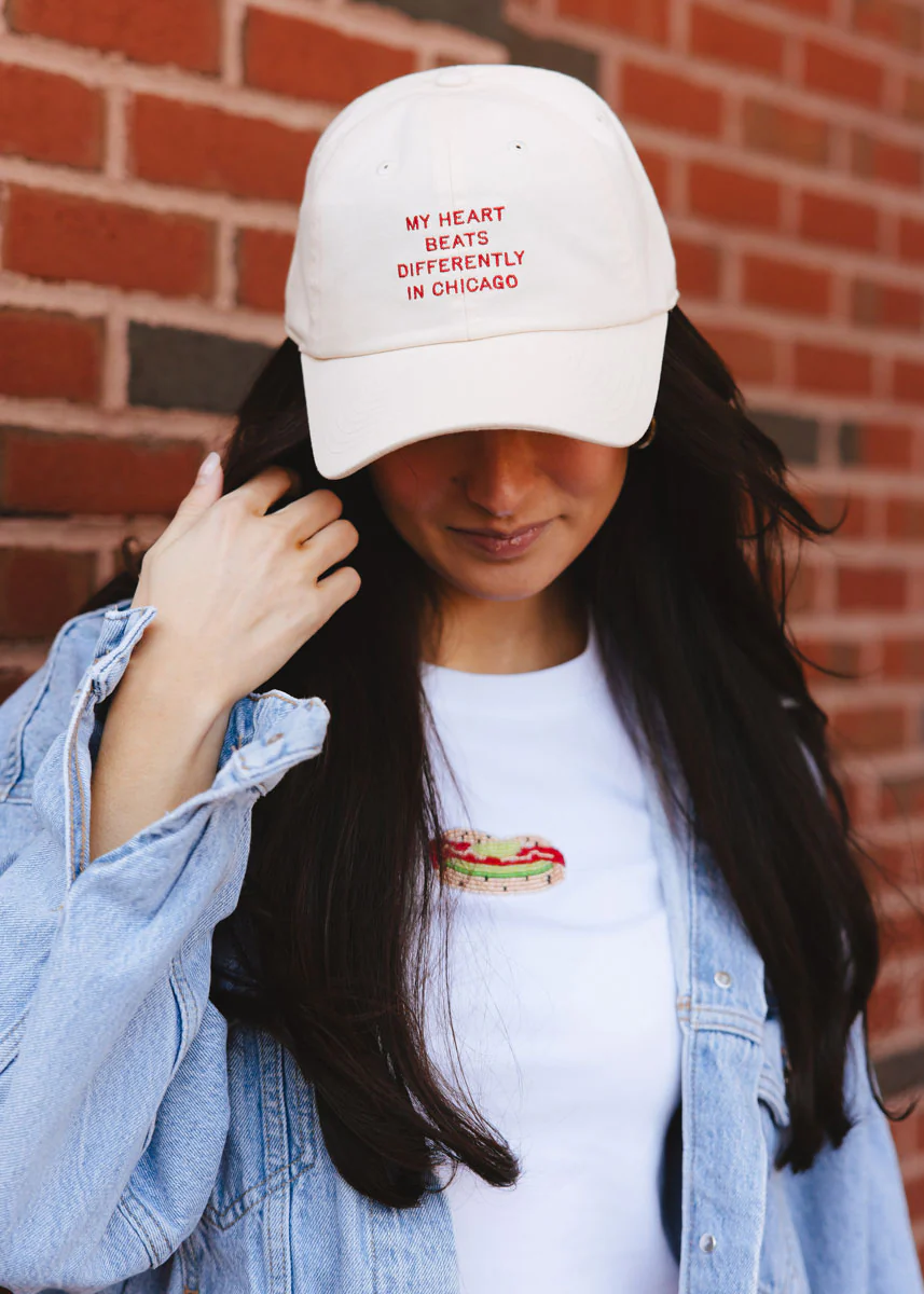 Chicago Heartbeat Dad Hat - Ivory - Image 2