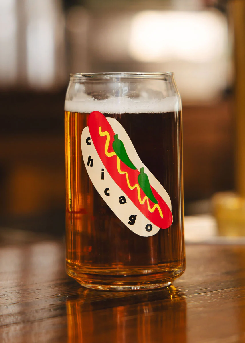 Chicago Hot Dog Can Glass - Image 2
